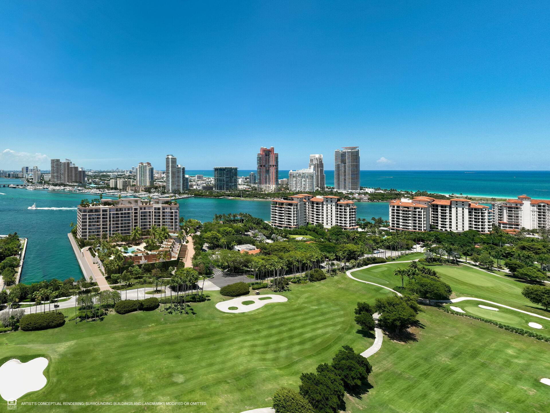 Aerial of Six Fisher Island